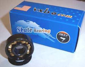 8 ABEC-7 Skateboard Bearings:Bronze Cage:Sealed:Black:vxb:Bearing
