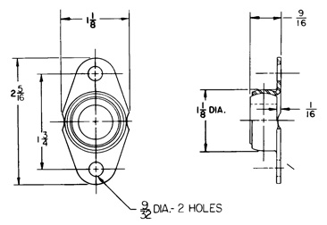 7/16 miniature side flange mounted bearings